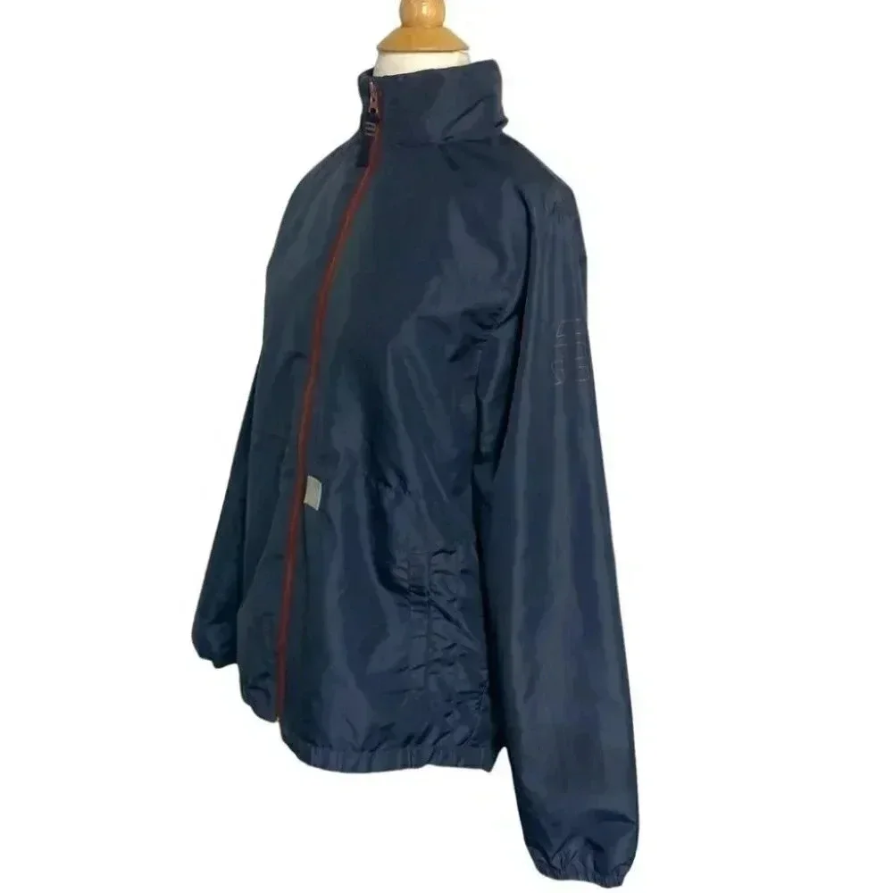 Eetnies S Gray‎ windbreaker with hidden hood full zip Skateboard jacket